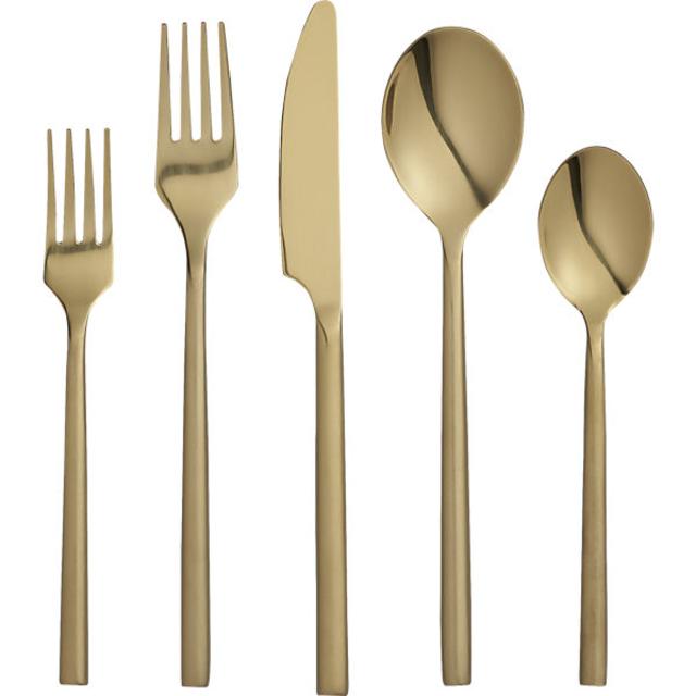 20-piece rush gold flatware set