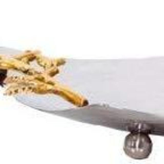 Golden Vine Hammered Square Tray, 11.5", Gold/SilverAdding to Cart...