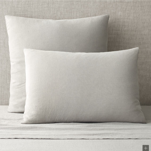 RH ITALIAN GARMENT-DYED LINEN SHAM - KING - MIST
