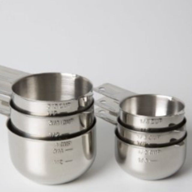 KitchenMade Stainless Steel Measuring Cups- 6 Pc Set