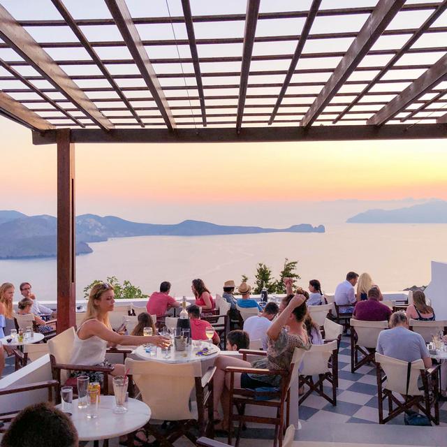 A romantic dinner by the sea