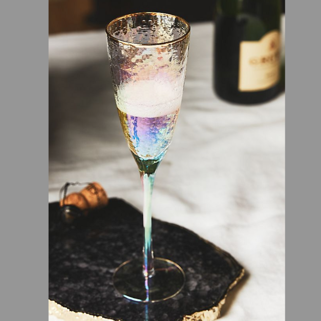 Zaza Lustered Flutes, Set of 4