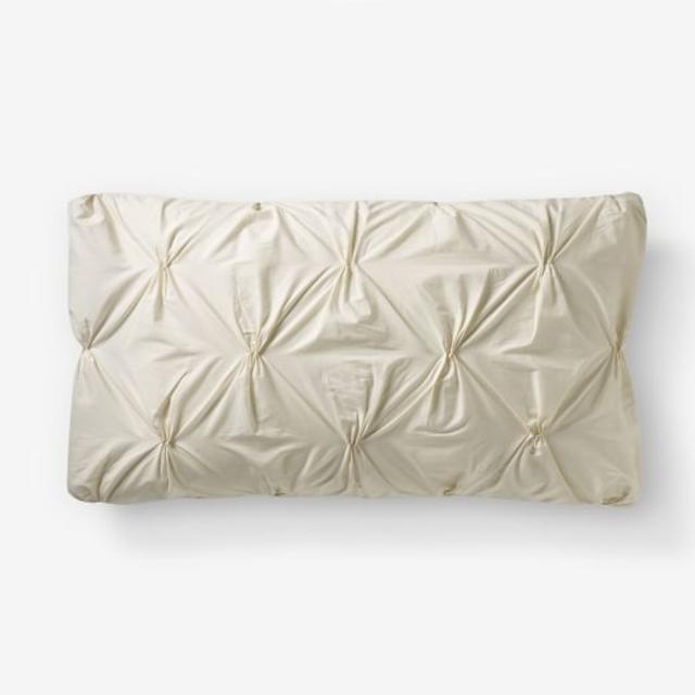 Organic Pintuck King Sham, Natural