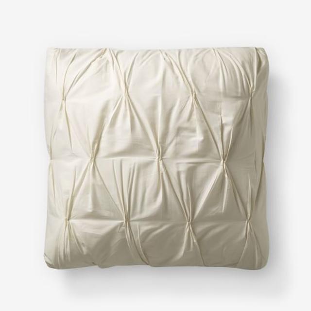 Organic Pintuck Euro Sham, Natural