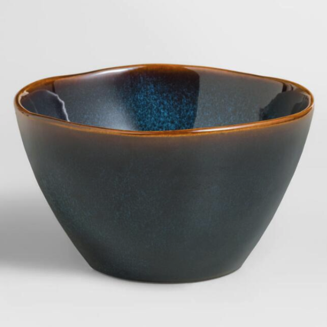 Indigo Organic Reactive Glaze Bowls, set of 2