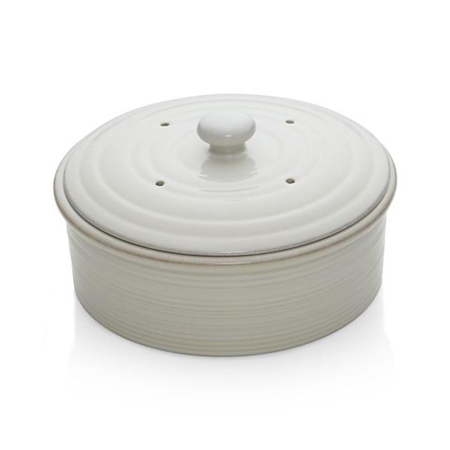 Crate & Barrel Farmhouse White Pancake Warmer