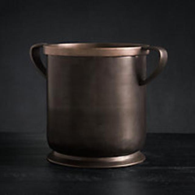 Restoration Hardware Vintage Hotel Short Champagne Bucket - Oil-rubbed Bronze