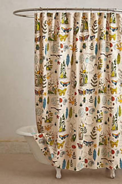 Anthropologie Entomology Shower Curtain