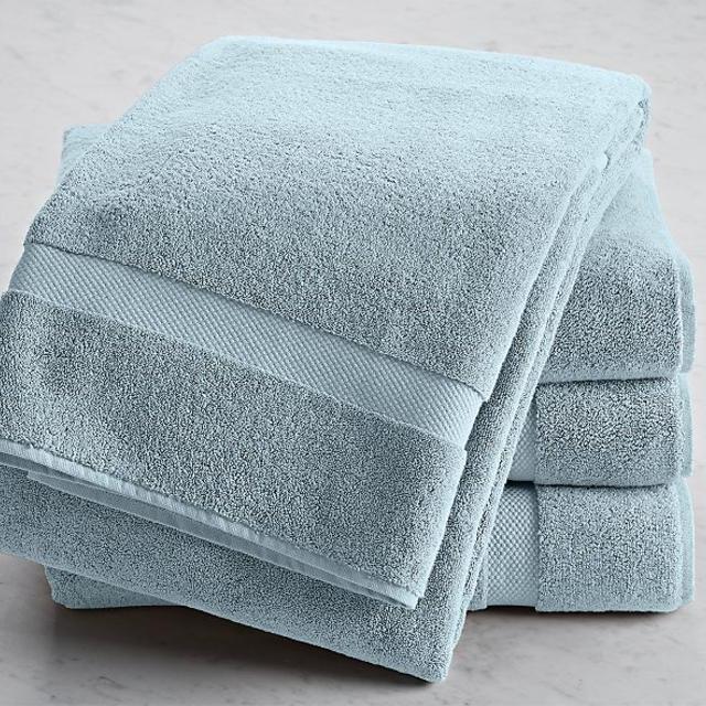 Restoration Hardware 802-Gram Turkish Bath Sheet - Cerulean