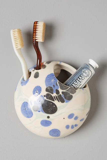 Anthropologie Inkblot Toothbrush Holder