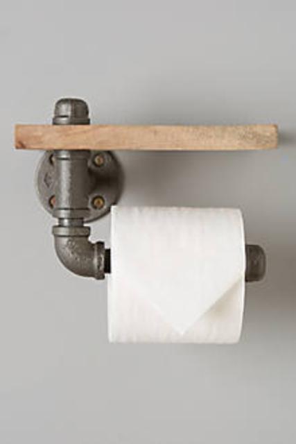 Anthropologie Reclaimed Sycamore Toilet Paper Holder