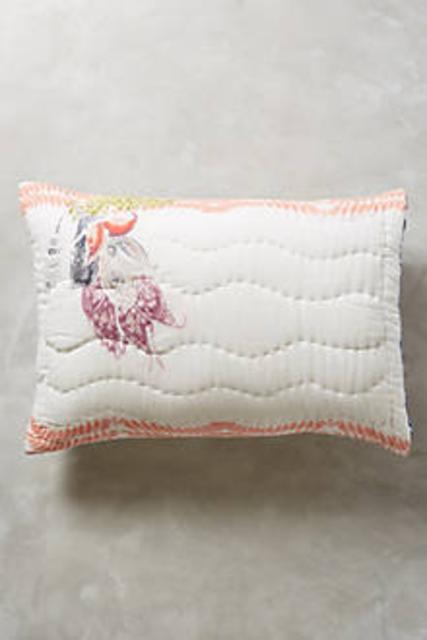 Anthropologie Woodblock Floral Shams