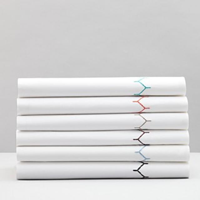 Bloomingdales JR by John Robshaw Stitched Sheets - Ink Navy Blue