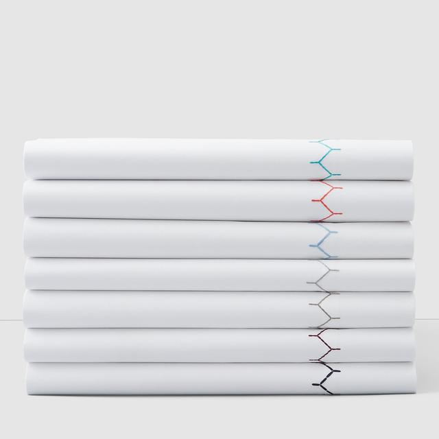 Bloomingdales JR by John Robshaw Stitched Queen Flat Sheet - Jade Blue