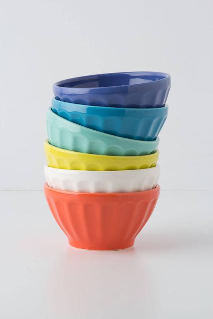 Anthropologie Latte Bowls - Citrus