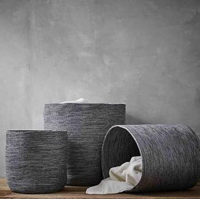 Kiel Rope Weave Baskets - Gray