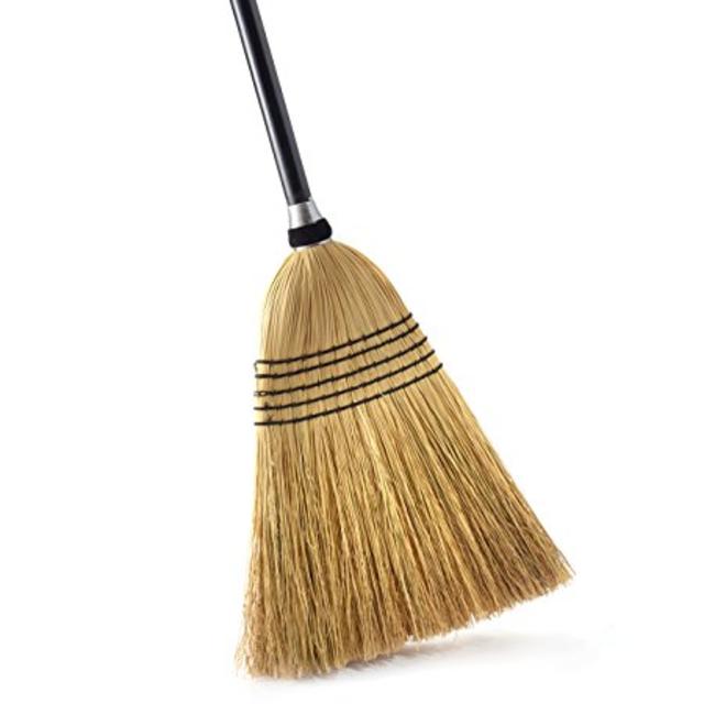 O-Cedar | 100% Corn Broom with Solid Wood Handle