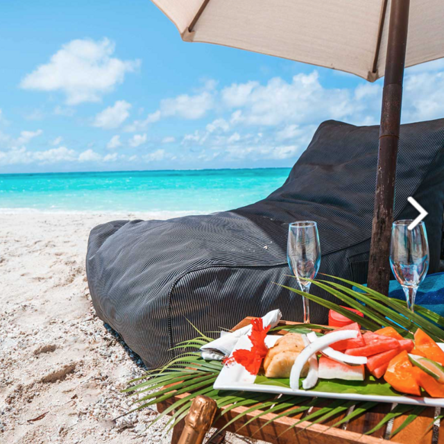 Picnic on a Sandbar During Our Honeymoon