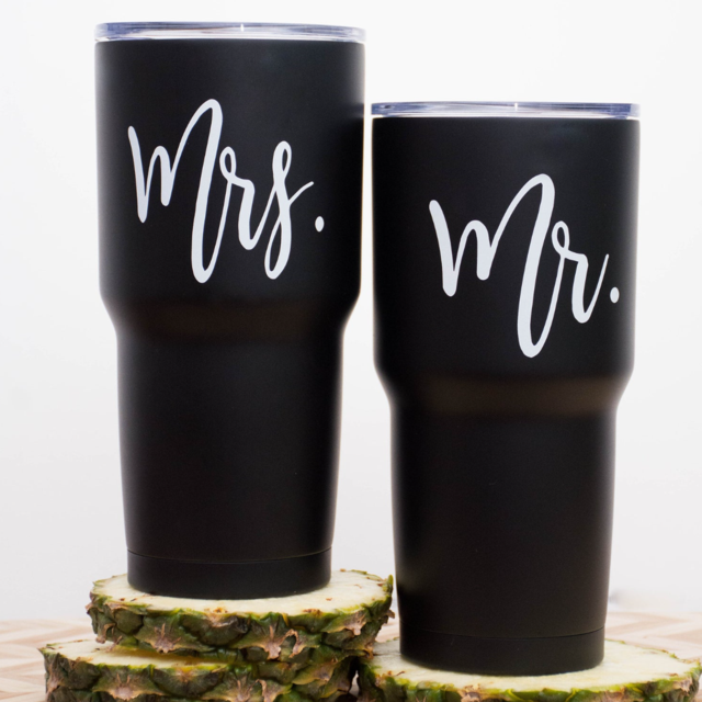 Mr and Mrs Tumbler Set of 2 30 oz Drink