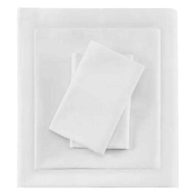 White 525 Thread Count Solid Cotton Rich Sheet Set