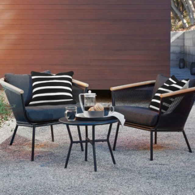 Bangor 3pc Metal Mesh & Faux Wood Patio Chat Set - Project 62™