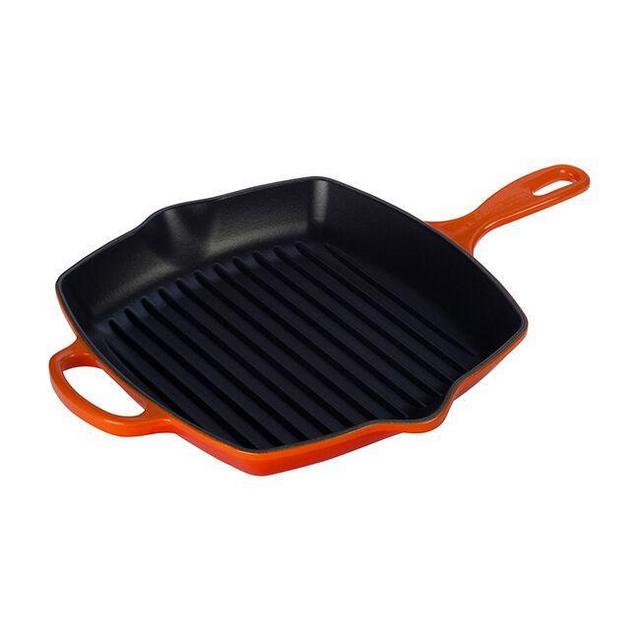 Le Creuset - Signature Square Skillet Grill (Color: Flame)