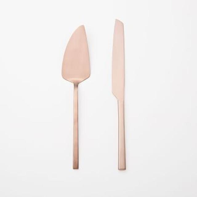 Copper Cake Knife Serveware, Set of 2