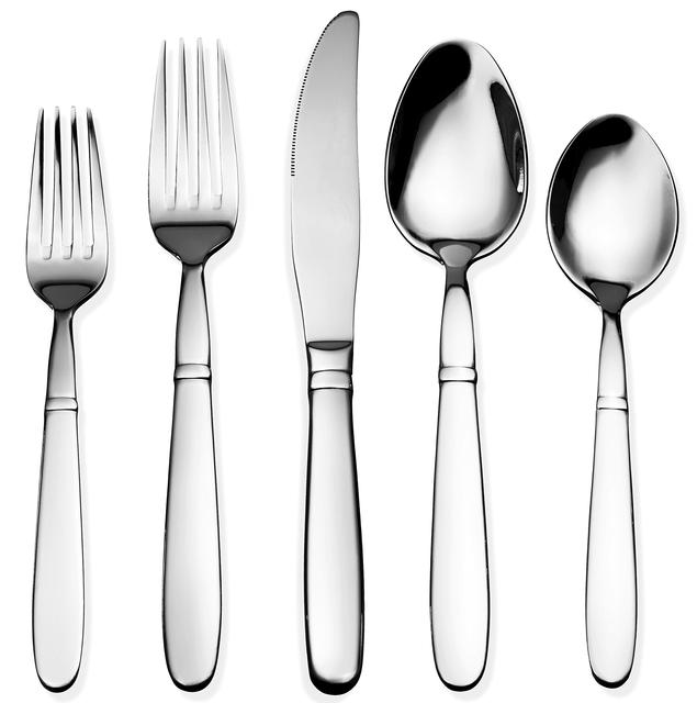 Bruntmor, CRUX Silverware Royal 40 Piece Flatware Cutlery Set, 18/10 Stainless Steel, Service for 8 - Lifetime Warranty 100% Rust Proof
