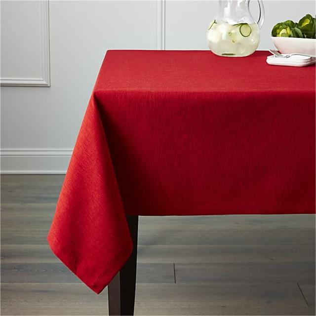 Linden Ruby Red Tablecloth 60"x90