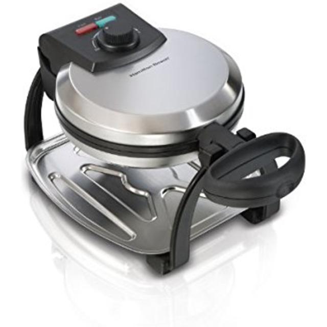 Oster 3874 Flip Nonstick Belgian Waffle Maker, Chrome/Black