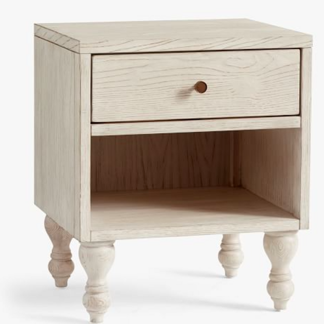 Bellevue Nightstand, Weathered White, UPS