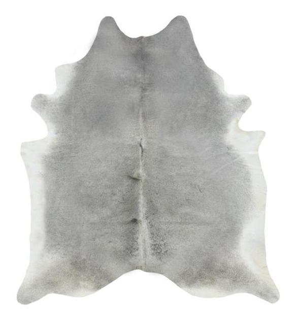 Gray Solid Cowhide Rug - XL