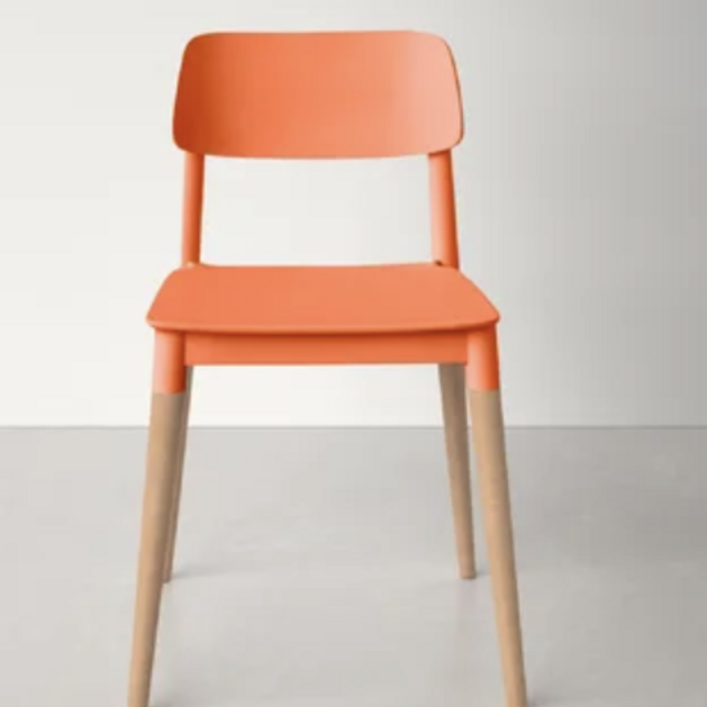 4 Orange Dining Chairs