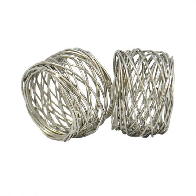 12 Pcs Party Pack Metal Wire Mesh Napkin rings Set