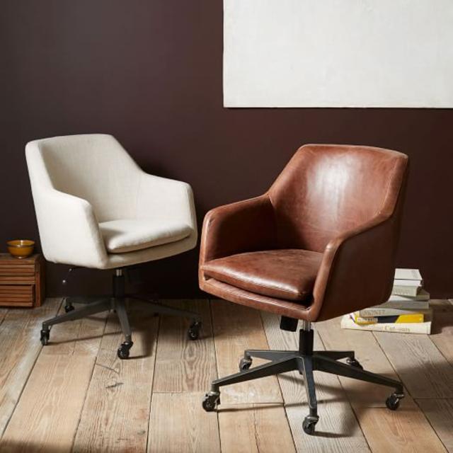 Helvetica Leather Office Chair