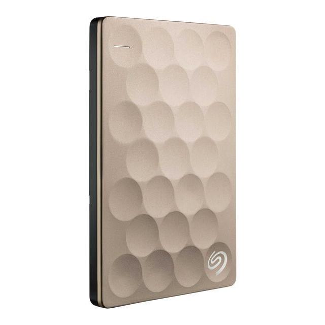 Seagate Backup Plus Ultra Slim 2TB Portable External Hard Drive, USB 3.0 Gold (STEH2000101)