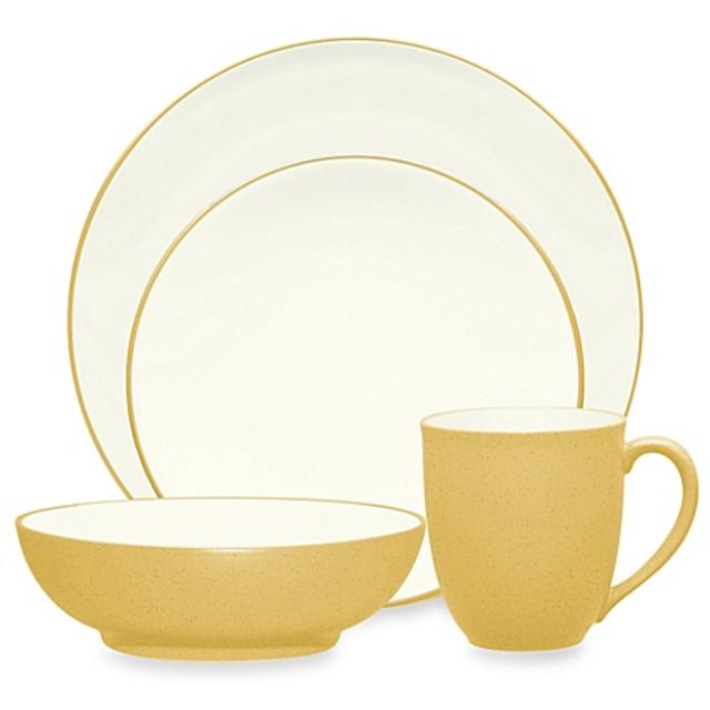 Noritake® Colorwave Coupe 4-Piece Place Setting in Mustard