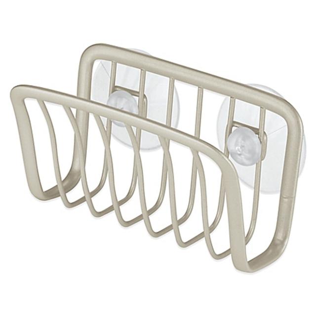 InterDesign® Axis Suction Sponge Cradle in Satin Nickel