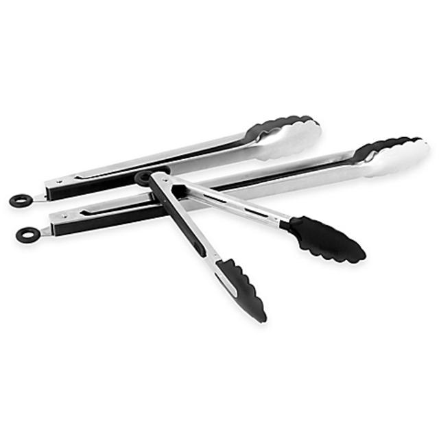Stainless Steel Tongs (Set of 3)