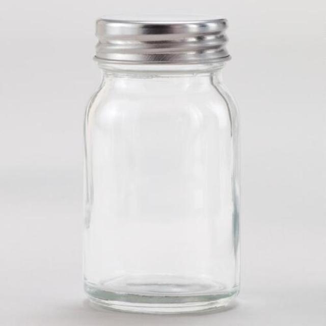 Stainless Steel Lidded Spice Jars, Set of 6