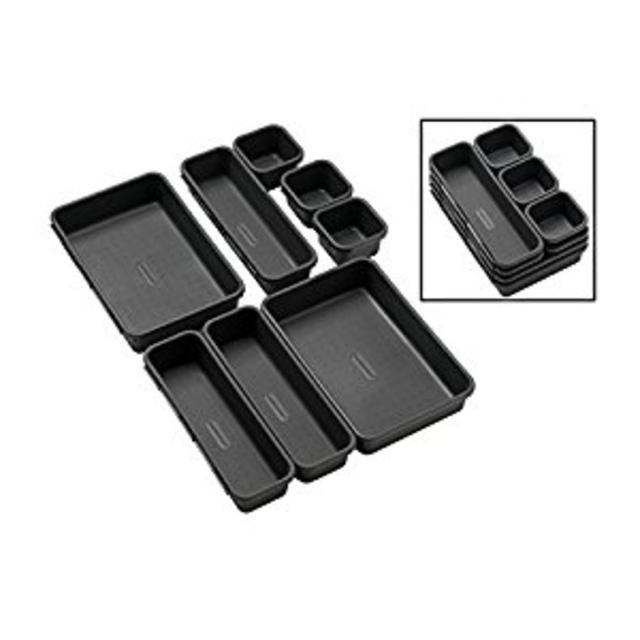 Madesmart Interlocking Drawer Organizer Bins 8 Bin, 1 Set