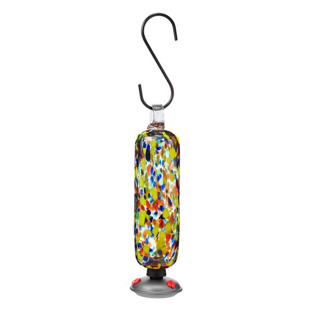 Glass Confetti Hummingbird Feeder
