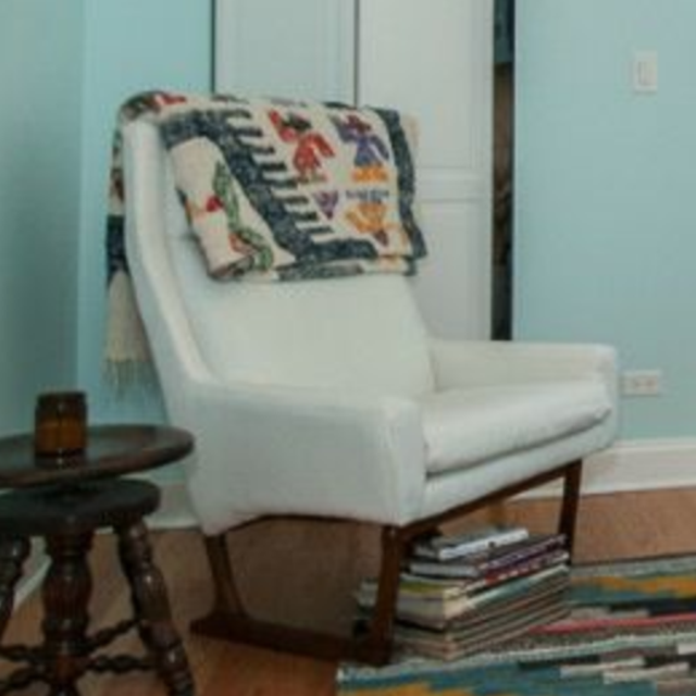 Help reupholster the chair Mark likes to work in