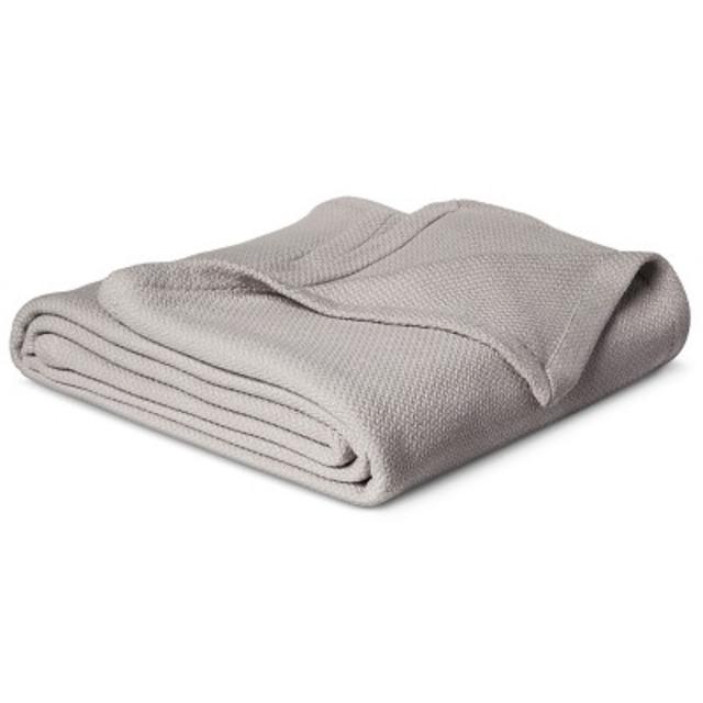 Product description page - Solid Cotton Blanket (Full/Queen) Grey - Threshold™