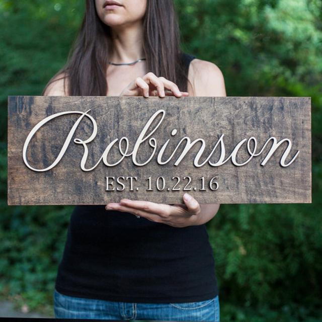 Family Name Sign | 3D | Wedding Established Sign  | Wedding Last Name Sign | Wedding Family Name Sign | Wedding Name Sign | EST Sign