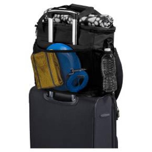 Product description page - Overland Dog Gear™ Travel Bag - Week Away Bag for Medium & Large Dogs with 2 Food Carriers, Placemat & 2 Bowls