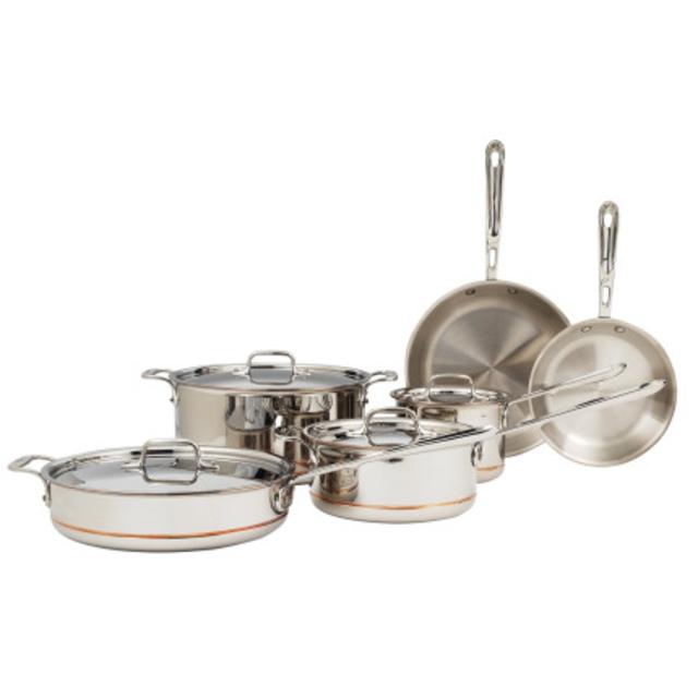 All-Clad® D5 Brushed Stainless Steel 10-Piece Set with Free Colander