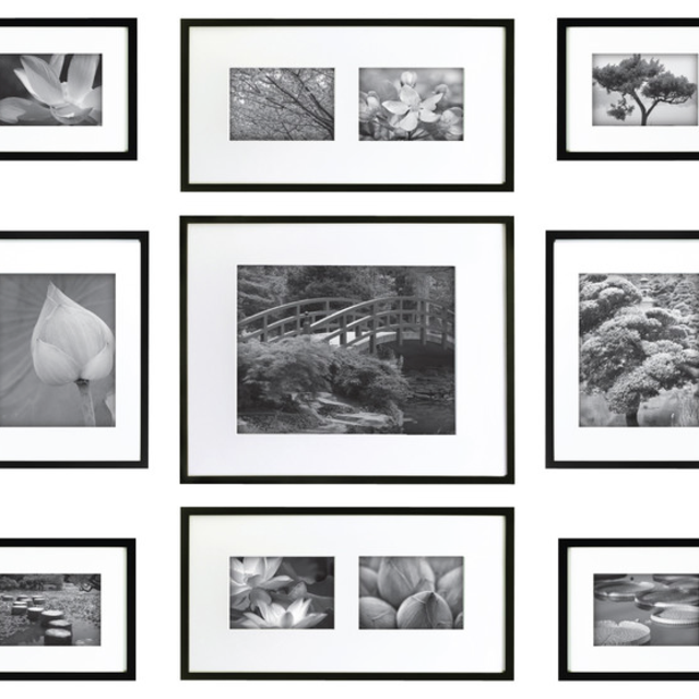 Gallery Perfect 9-Piece Frame Set, Black