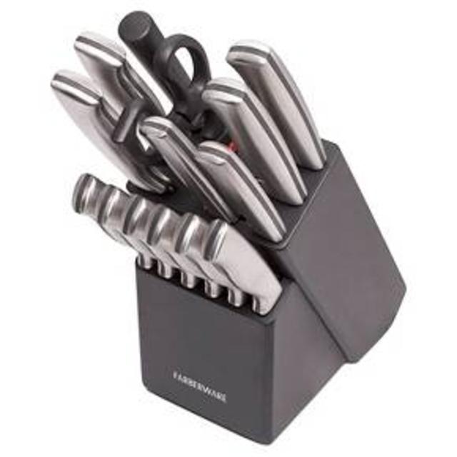 Farberware Cutlery-Stainless Steel 15 Piece Knife Block Set