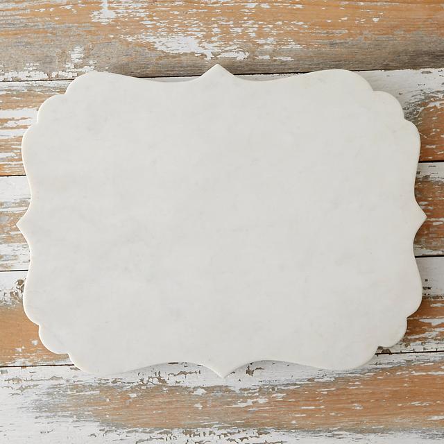 Scalloped Marble Serving Board